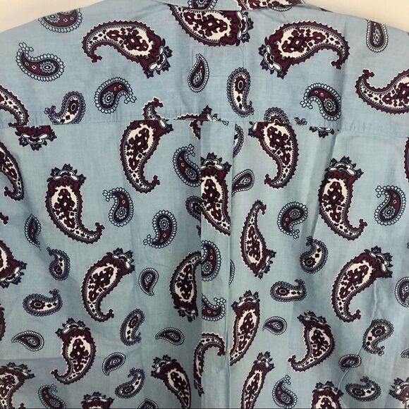 FIORUCCI PAISLEY MENS SHORT SLEEVE BUTTON DOWN SHIRT MADE IN ITALY - Picture 13 of 14